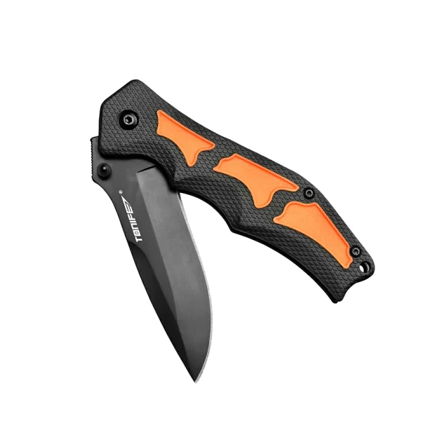 TONIFE Monarch Butterfly CKT6132 7Cr17MoV Blade TPR & PP Handle for Outdoor Camping