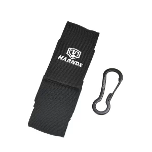 Harnds AK4010 Nylon Sheath with Carabiner Knife Holder with Belt Clip Elastic Side Panels Black Knife Bag Multi Tool Holster Knife Sheaths
