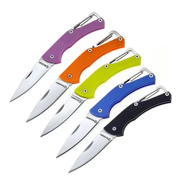 Harnds CK1101 Lark Folding Pocket Knife 8Cr14MoV Blade G10 Handle Outdoor Cutting Tool Mini Key Chain Sliding Joint Knife EDC Multitools