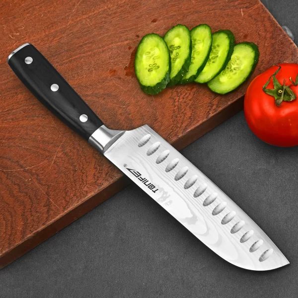 TONIFE KK5002 Kitchen Knife Set High Carbon Stainless Steel Cooking Knife Chef's Knife+Santoku Knife+Fruit Knife