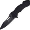 Harnds CK6115 Conch Multifunction Folding Knife with 8Cr14MoV Stainless Steel Blade Pocket Knife with Glass-Filled Nylon Handle Glass Breaker Belt Cutter and Pocketclip
