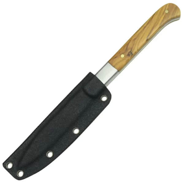 5 Tonife HKT3103 Gent Fixed-blade Knife with 5Cr15MoV Stainless Steel Blade Peeling Knife with Olive Wood Handle & Kydex Sheath