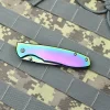 Boker Magnum Rainbow II Frame Lock Folding Knife with Half-serrated Blade for Camping, Hiking and Outdoor Survival