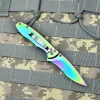 Boker Magnum Rainbow II Frame Lock Folding Knife with Half-serrated Blade for Camping, Hiking and Outdoor Survival