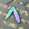 Boker Magnum Rainbow II Frame Lock Folding Knife with Half-serrated Blade for Camping, Hiking and Outdoor Survival